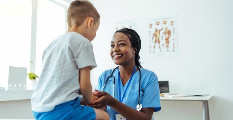 Nurse with child