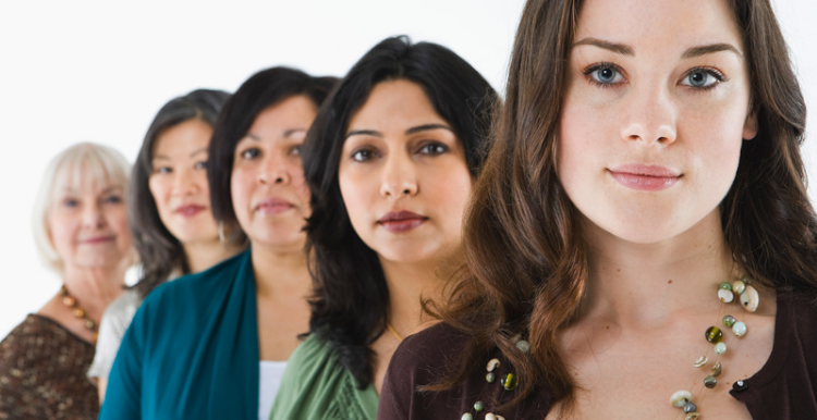 generic photo of women standing in a line