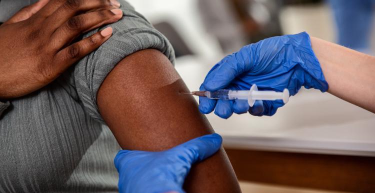 Women receiving vaccination