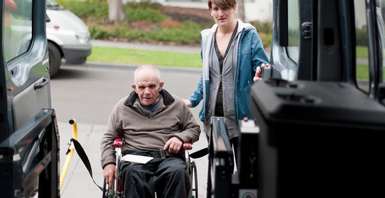 man in wheelchair frailty