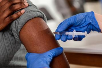 Women receiving vaccination