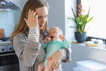 woman with baby